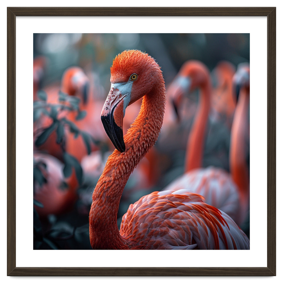Beautiful Close Up Of A Pink Flamingo Bird