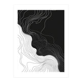 Abstract Black And White Wavy Lines Flowing  (Print Only) thumbnail
