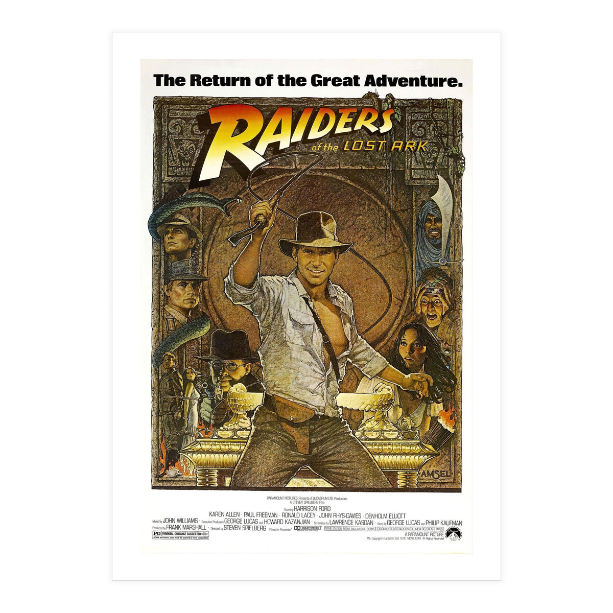 RAIDERS OF THE LOST ARK (1981), directed by STEVEN SPIELBERG. (Print Only)
