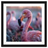 Close Up Of A Pink Flamingo Bird In Natural Light thumbnail