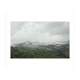 Snow-covered green mountains - Iceland (Print Only) thumbnail