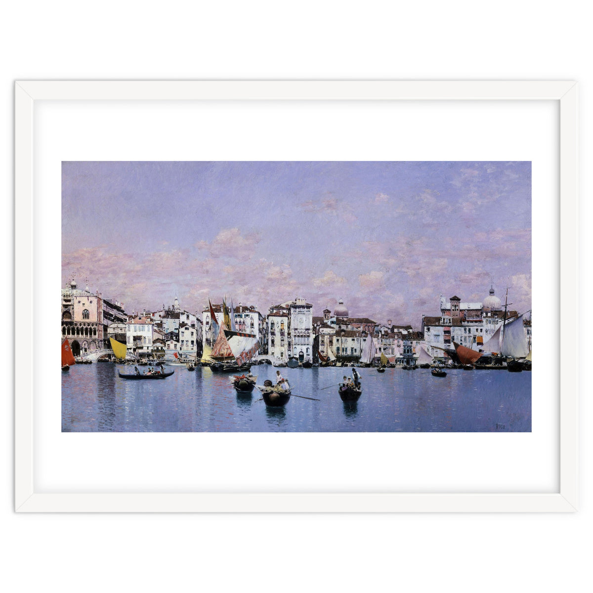 'La riva degli Schiavoni en Venecia', 1873, Oil on canvas, 42 cm x 72 cm.