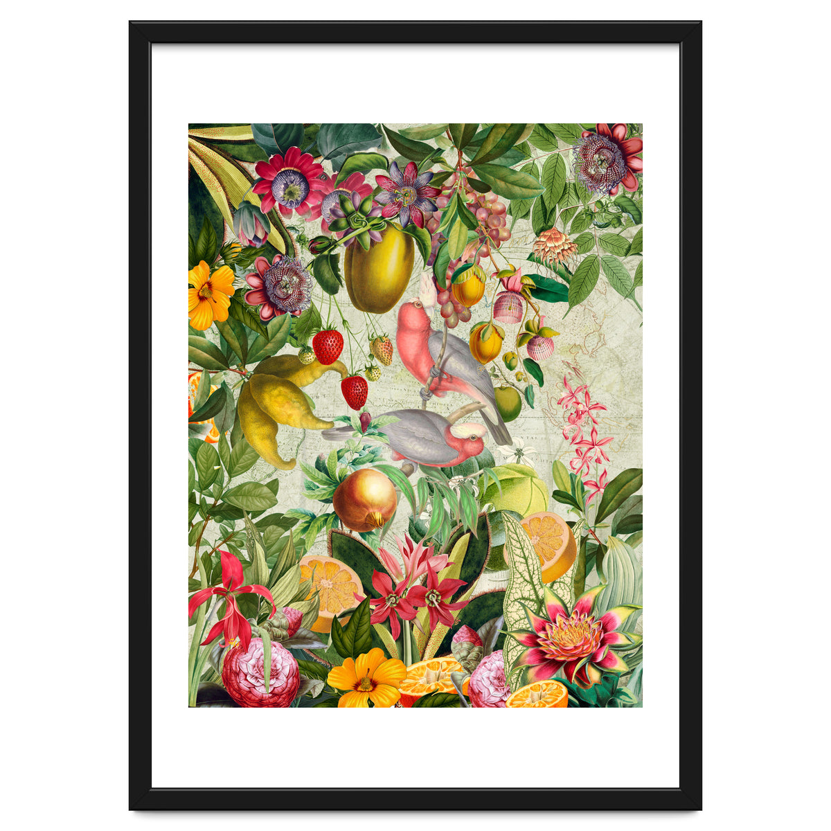 Pink Cockatoo vintage jungle