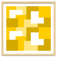 Yellow Abstract Square Tiles Pattern
