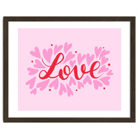 Love hearts - pink and red