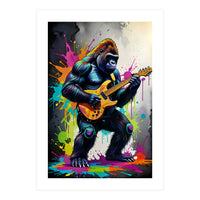 Gorilla Plays Guitar (Print Only)