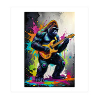 Gorilla Plays Guitar (Print Only)