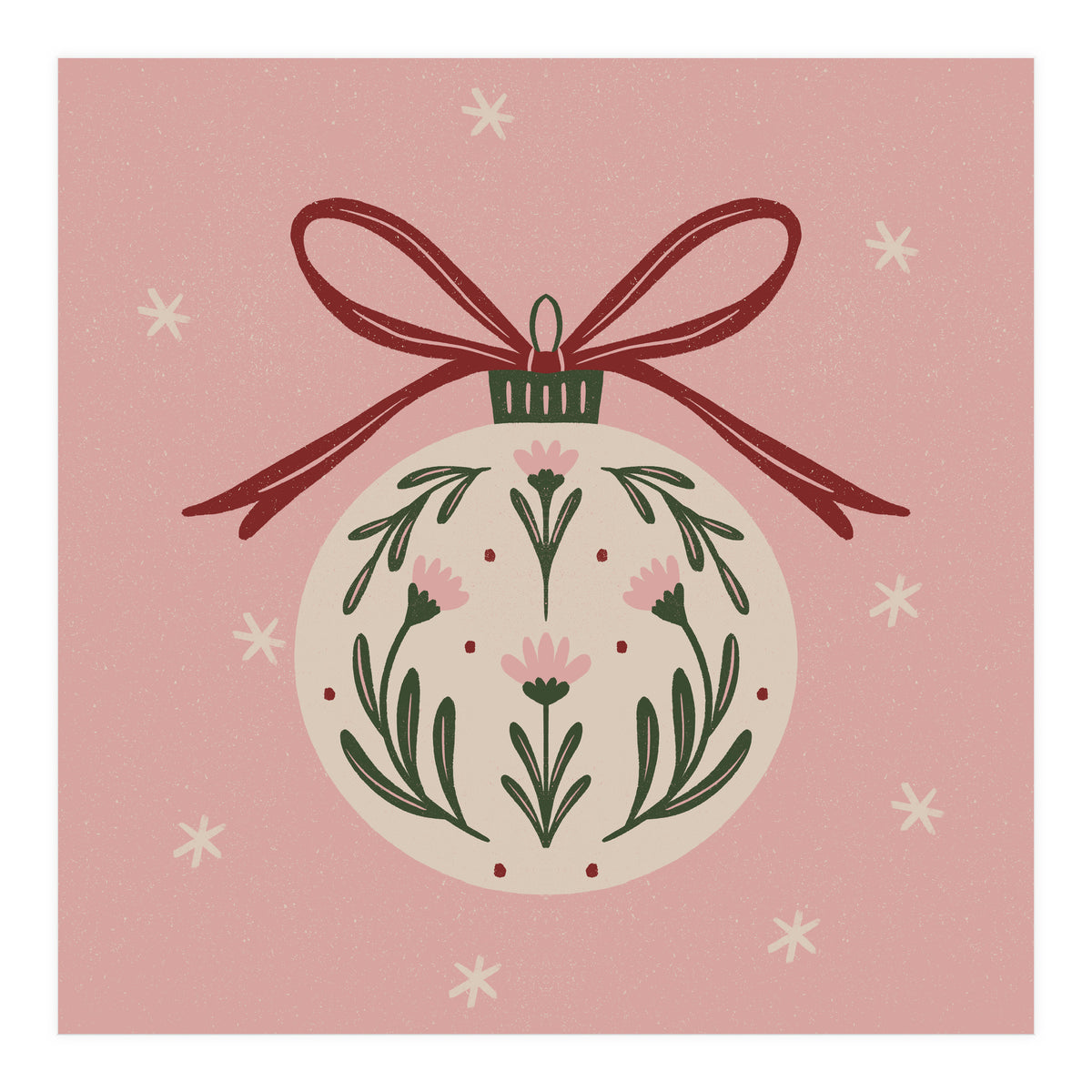 Christmas Flower Globe (Print Only)