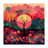 Folk Sunset Forest In Bloom (Print Only) thumbnail
