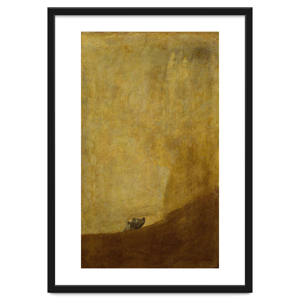 Dog, half submerged. One of the &quot; from the Quinta del Sordo, Goya's house.1819-1823.