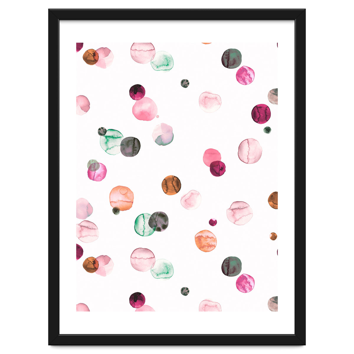 Polka Dots Watercolor Minimal Pink