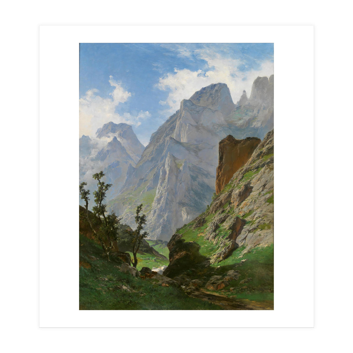 Carlos de Haes / 'Mancorbo Canal in Picos de Europa', 1876, Spanish School. (Print Only)