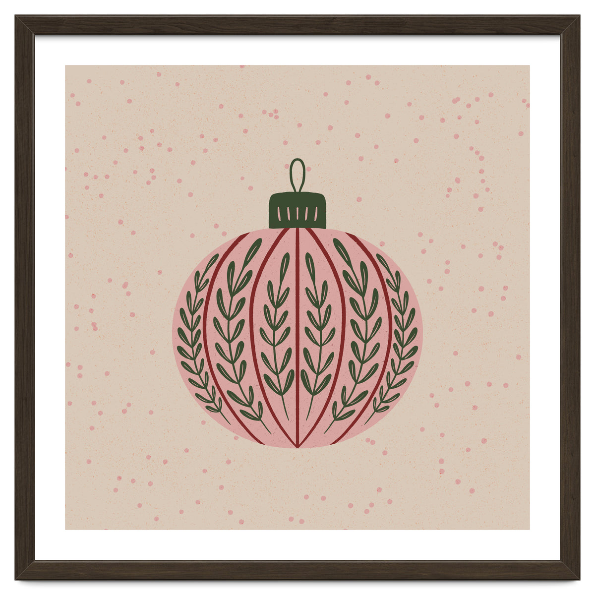 Christmas globe with branches