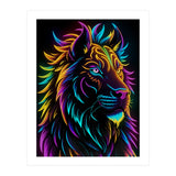 Lion Colored Neon Art (Print Only) thumbnail