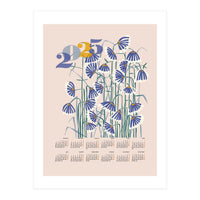 calendar 2025 pastel flowers  (Print Only)