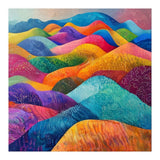 Vibrant Rainbow Rolling Hills Landscape (Print Only) thumbnail