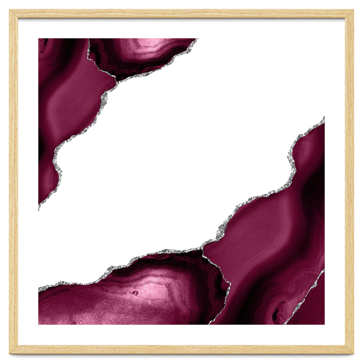 Burgundy & Silver Agate Texture 08