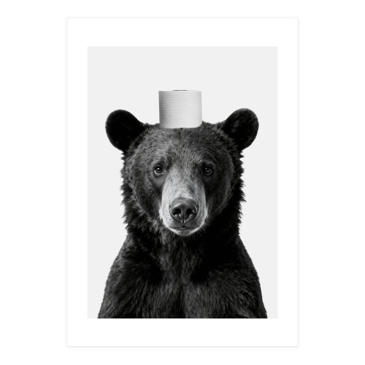 Bear, Toilet Paper Crown, Nursery Animal Art for Children (Print Only)