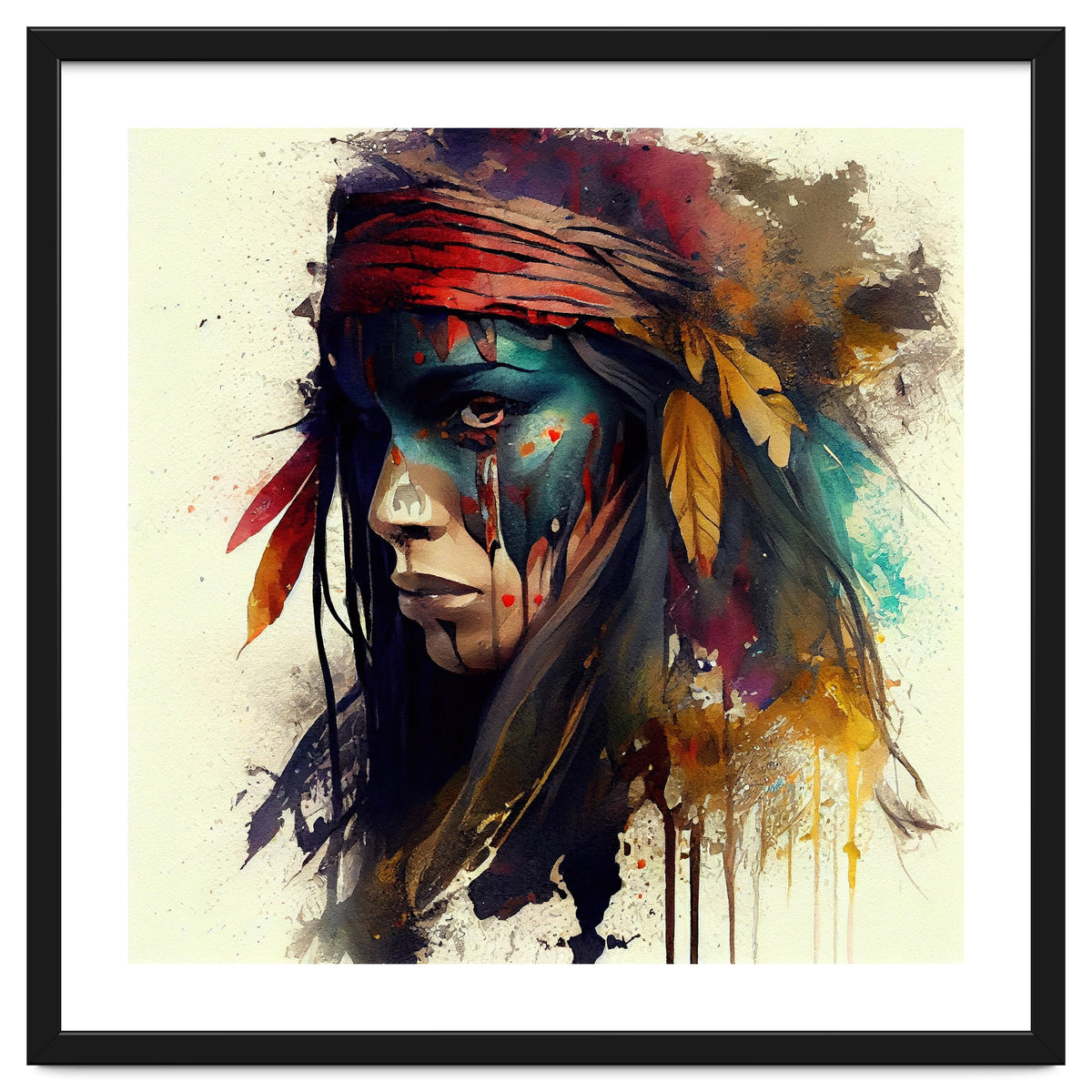 Powerful American Native Warrior Woman #3