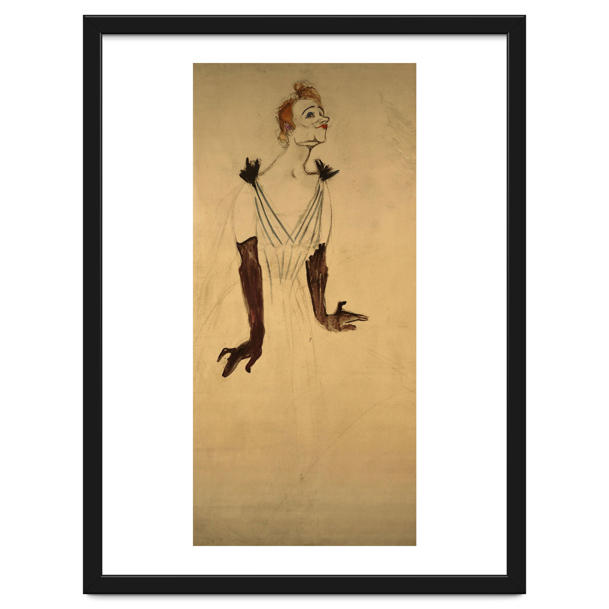 Henri de Toulouse-Lautrec / 'Yvette Guilbert', 1894, 186 x 93 cm.