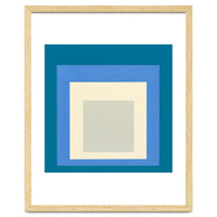 JOSEF ALBERS - HOMAGE TO THE SQUARE: BLUE WHITE GREY