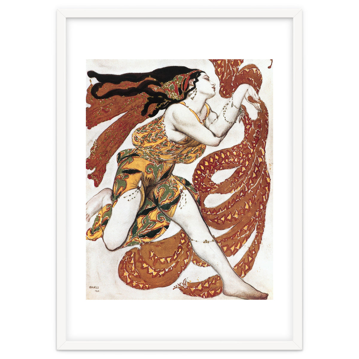 Costume sketch for a Bacchante, from the ballet &quot; Narcissus&quot.