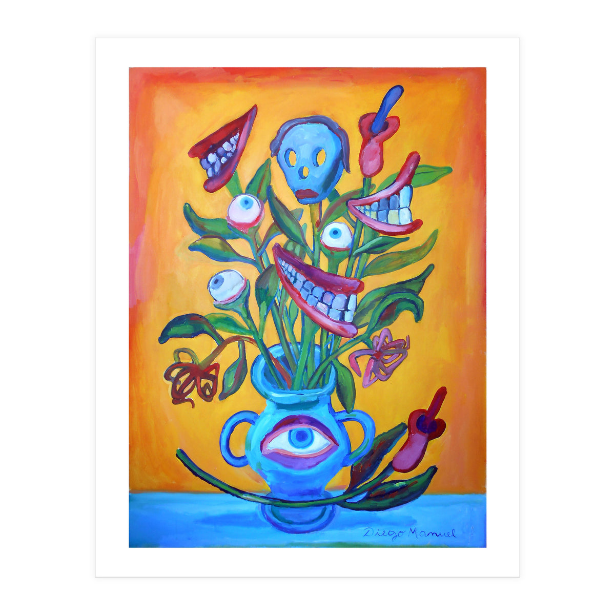 Naturaleza Muerta Y Calavera (Print Only)