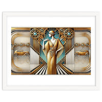 Gatsby Woman Art Deco Scene