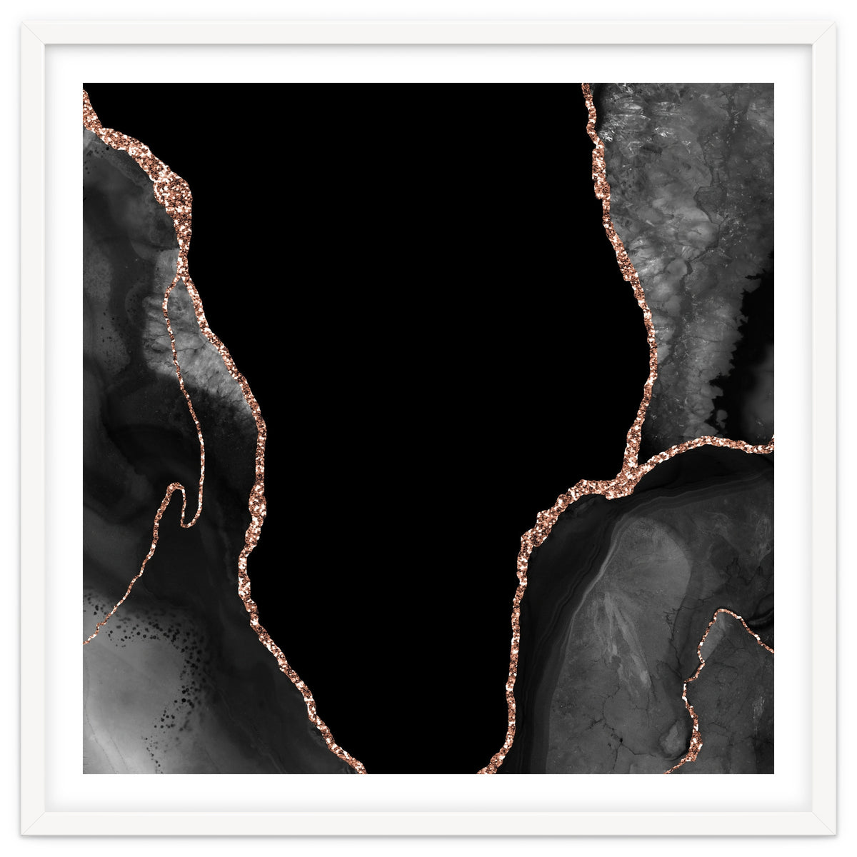 Black & Rose Gold Agate Texture 03