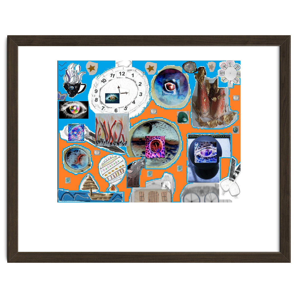 Abstract Collage 3 D Material Design Original