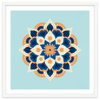 Mandala flower - orange and blue