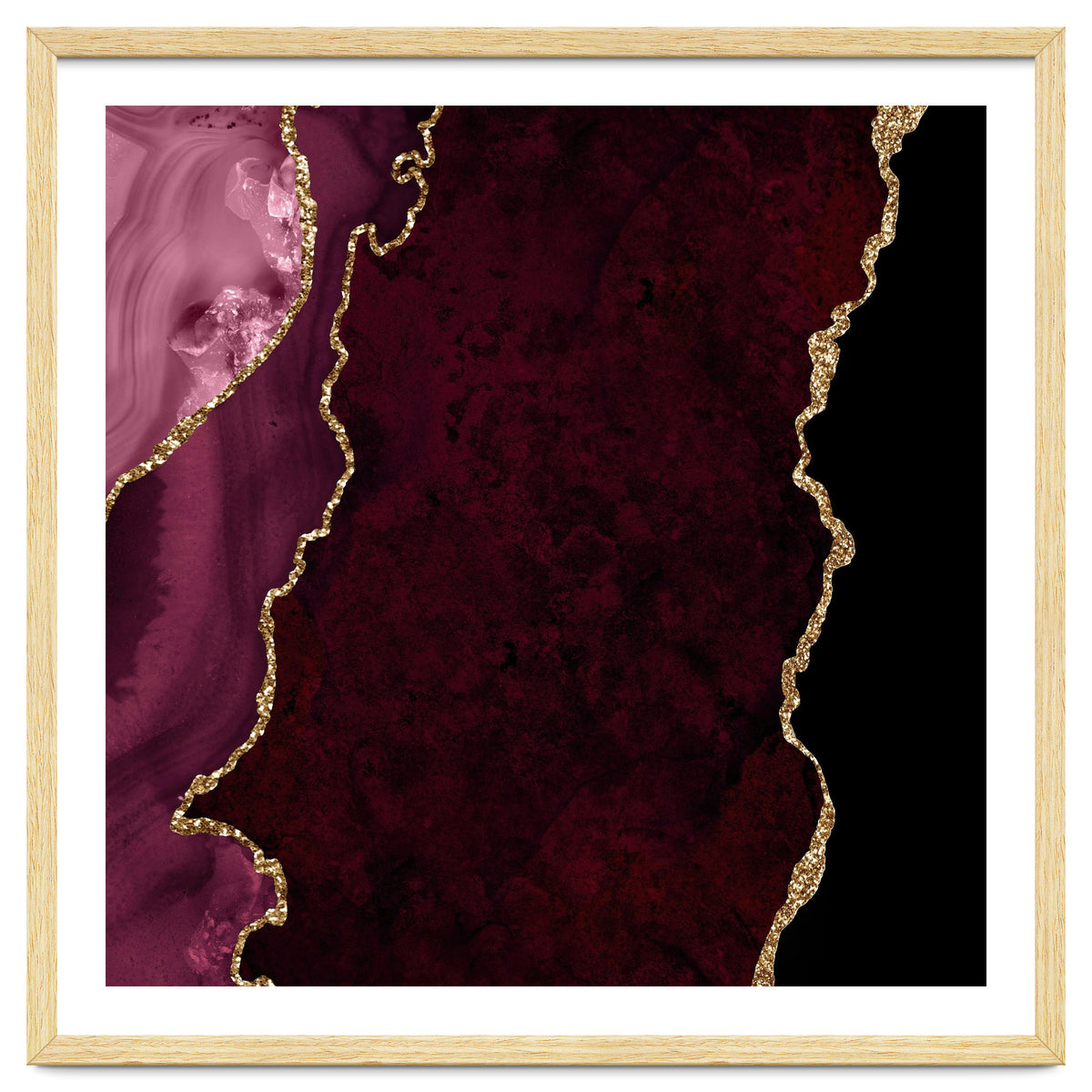 Burgundy & Gold Agate Texture 15