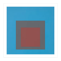 JOSEF ALBERS - HOMAGE TO THE SQUARE, BLUE, DARK RED  (Print Only)