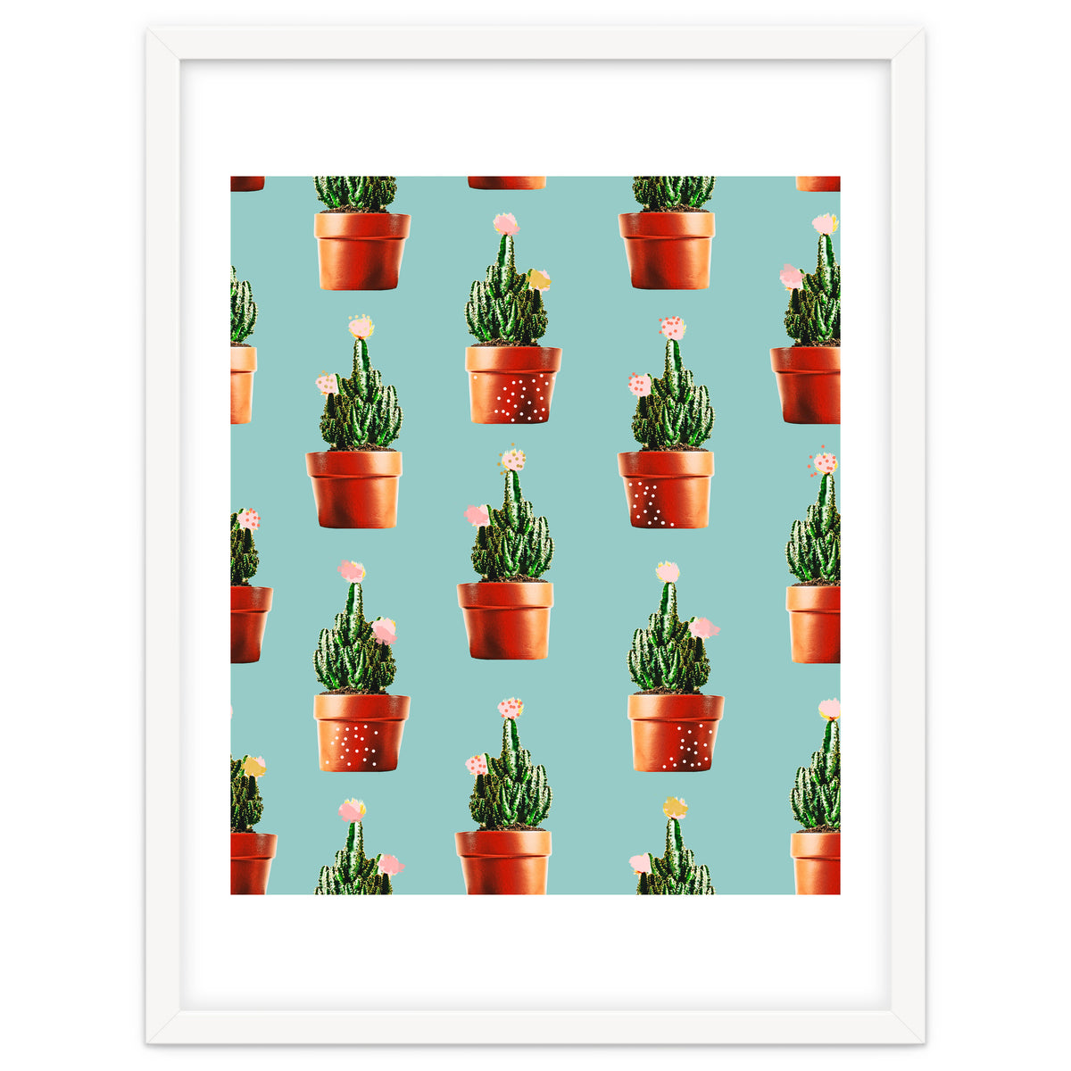 Cactus in Copper Pots #society6 #decor #buyart