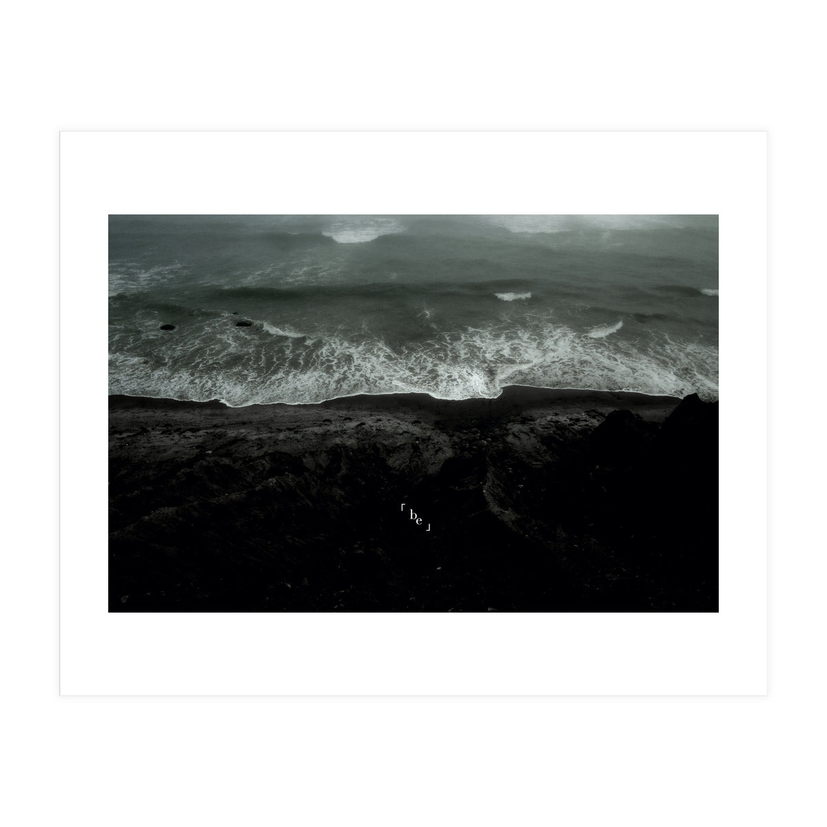 be - Ocean Wave - Black Beach (Print Only)