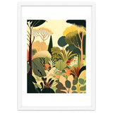 Pastel Garden, Botanical Nature Plants Jungle, Bohemian Eclectic Forest Illustration thumbnail