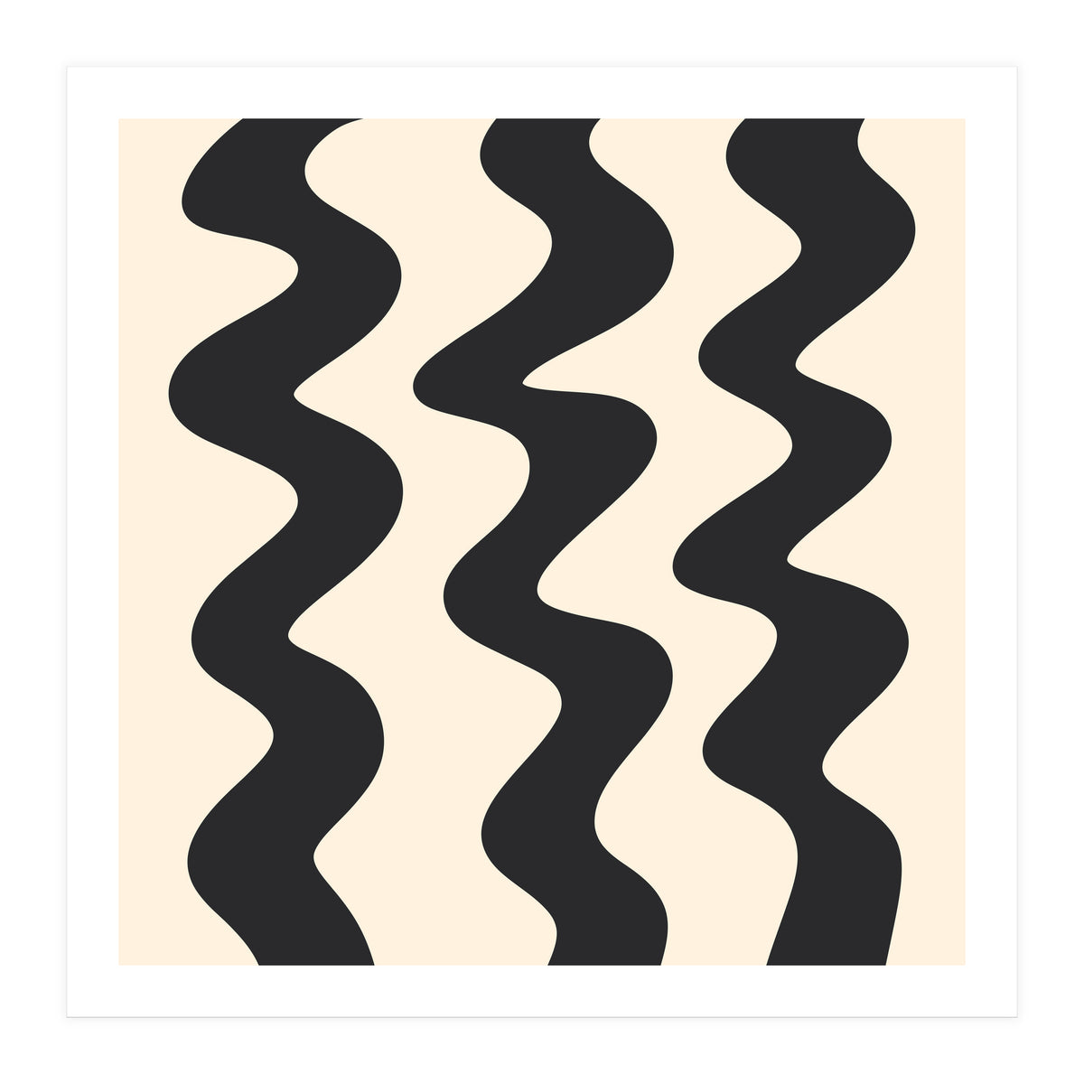 Squiggly Lines - monochrome (Print Only)