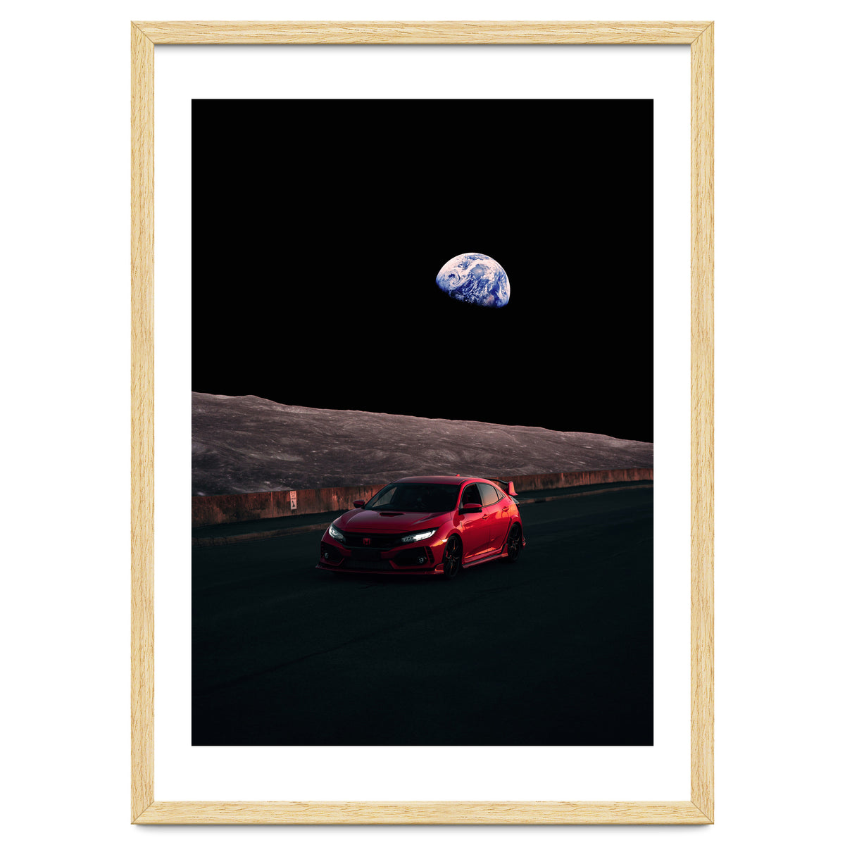 Driving Civic In The Moon