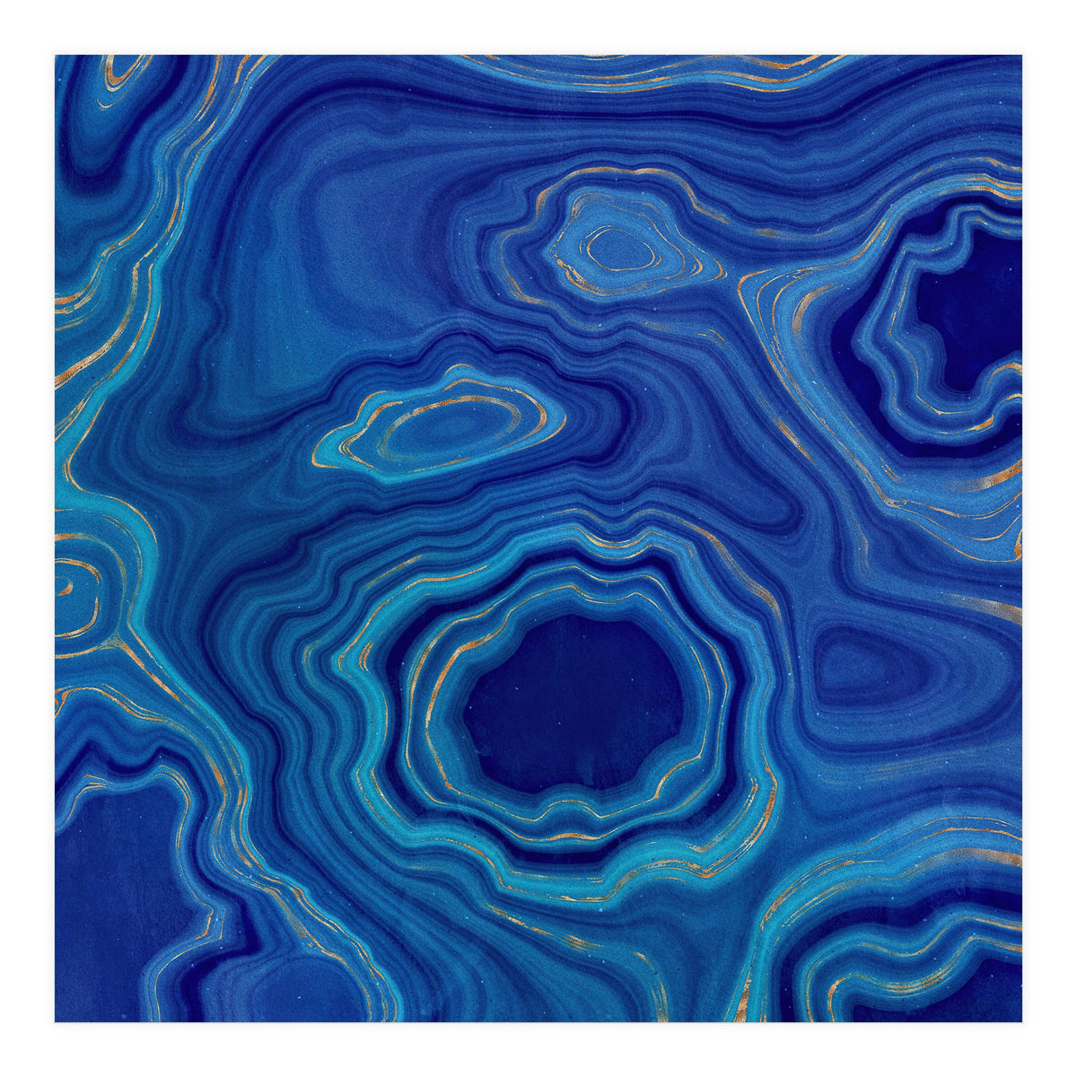 Blue Agate Texture 04 (Print Only)