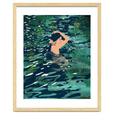 The Birth Of A Lake, Wild Nature Landscape Painting, Bohemian Woman Free Spirit thumbnail