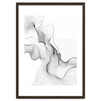 Abstract Black And White Flowing Lines