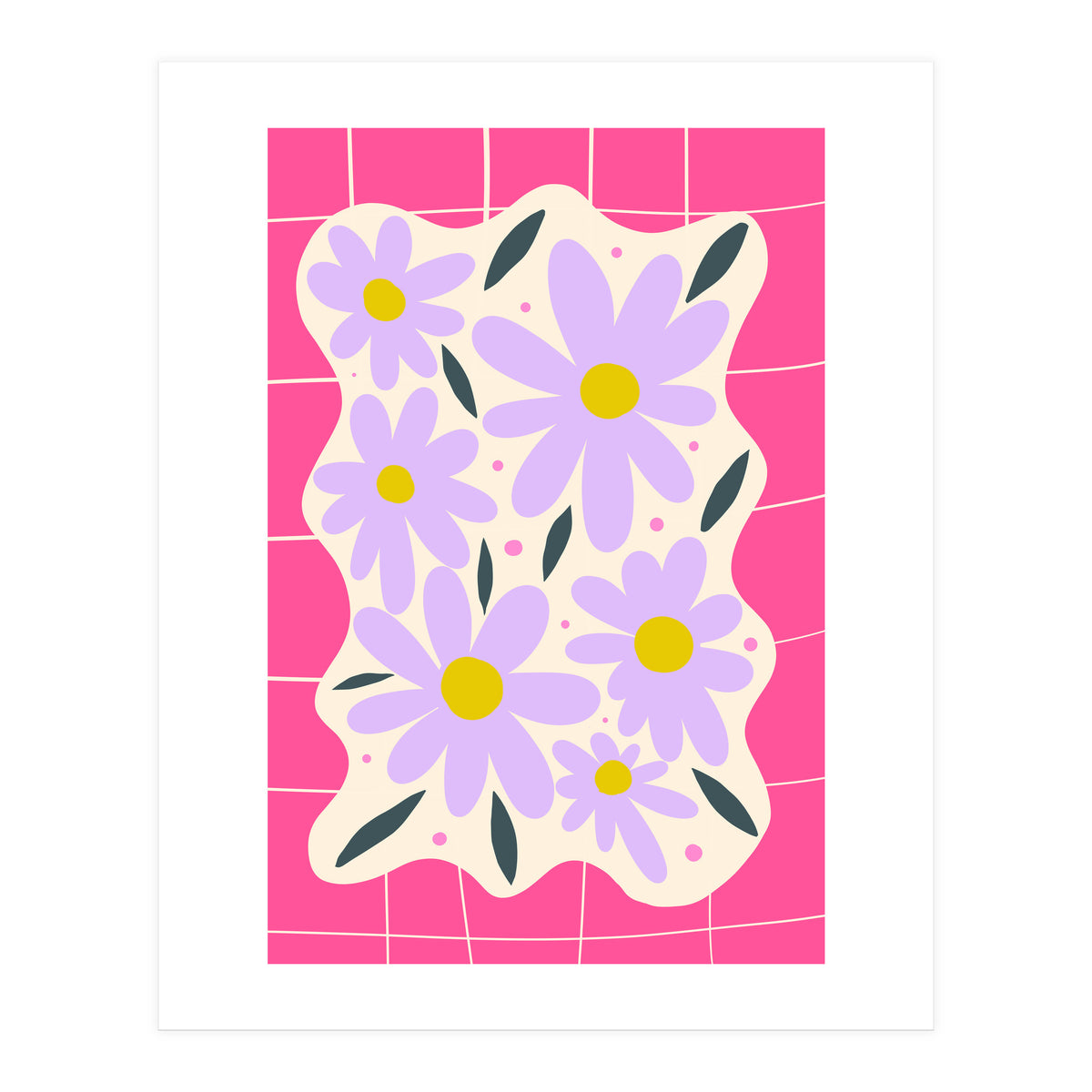 Modern Grid Floral (Print Only)