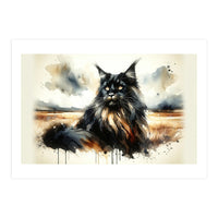 Mystical Black Cat In The Wild (Print Only)