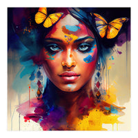 Butterfly Crown Hindu Portrait (Print Only)
