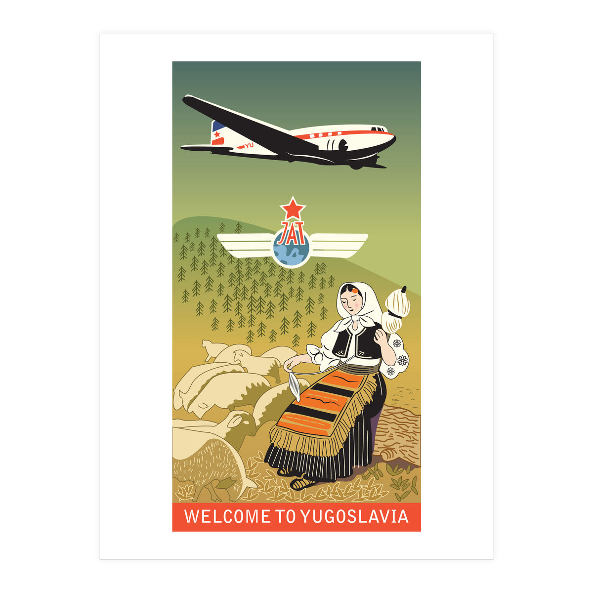 JAT Airways, Yugoslavia (Print Only)