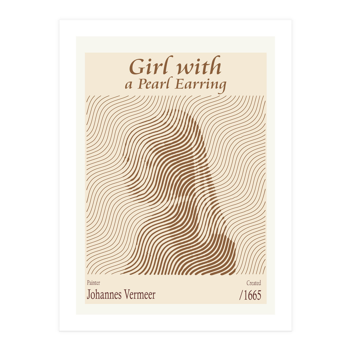 Girl With A Pearl Earring Johannes Vermeer (1665) (Print Only)