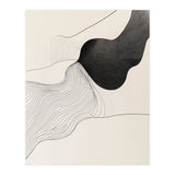 Abstract Black And White Organic Flowing Lines Art (Print Only) thumbnail