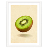 Kiwi Slice, Watercolor Fruit, Fresh Green Art thumbnail