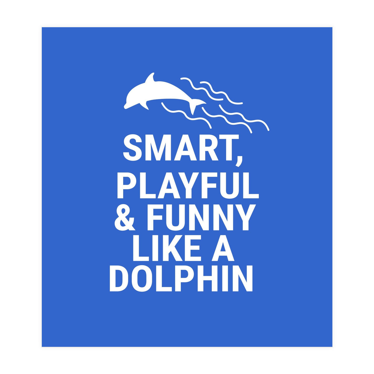 Smart, playful and funny like a dolphin (Print Only)