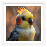 Cockatiel Parrot Portrait With Orange Cheeks thumbnail